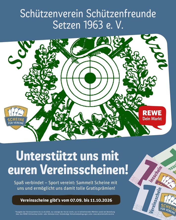 Vereinsscheine , Schützenfreunde Setzen e.V.